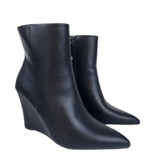 NWT Worthington Black Padley Wedged Heel Boot Size: 8 - Picture 2 of 7